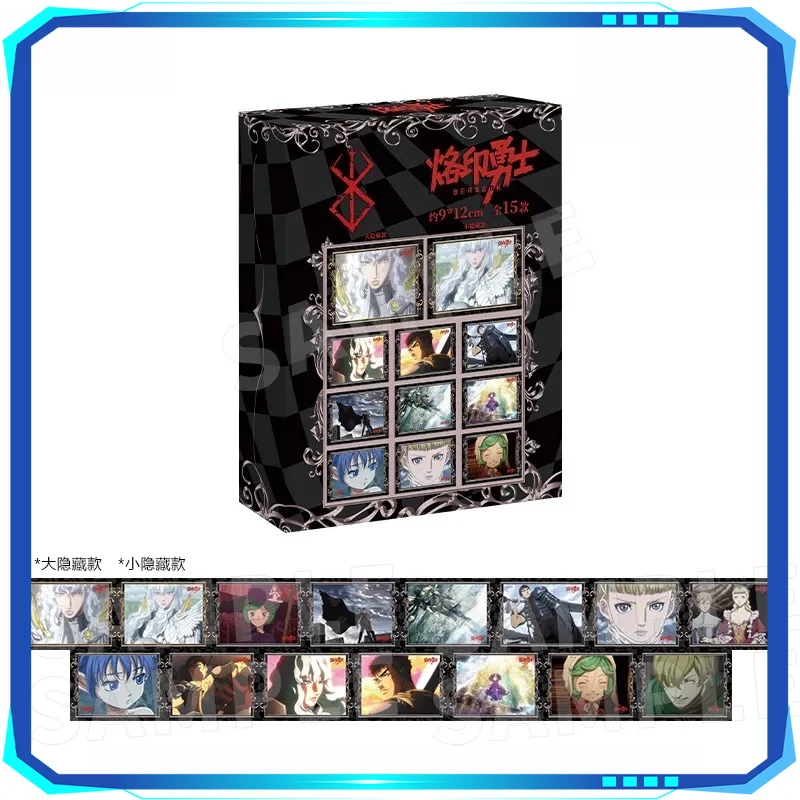 Caja Sorpresa Oficial de Tarjetas Fotográficas Láser de Berserk, Tarjetas Coleccionables de Personajes de Anime como Guts y Griffith, Regalo para Fans de Manga