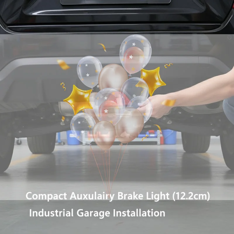 Universal 12LED Tail Brake Signal Lamp Triangle Sporty Design Rear Fog Light for Car Motorcycle SUV Safety Lighting