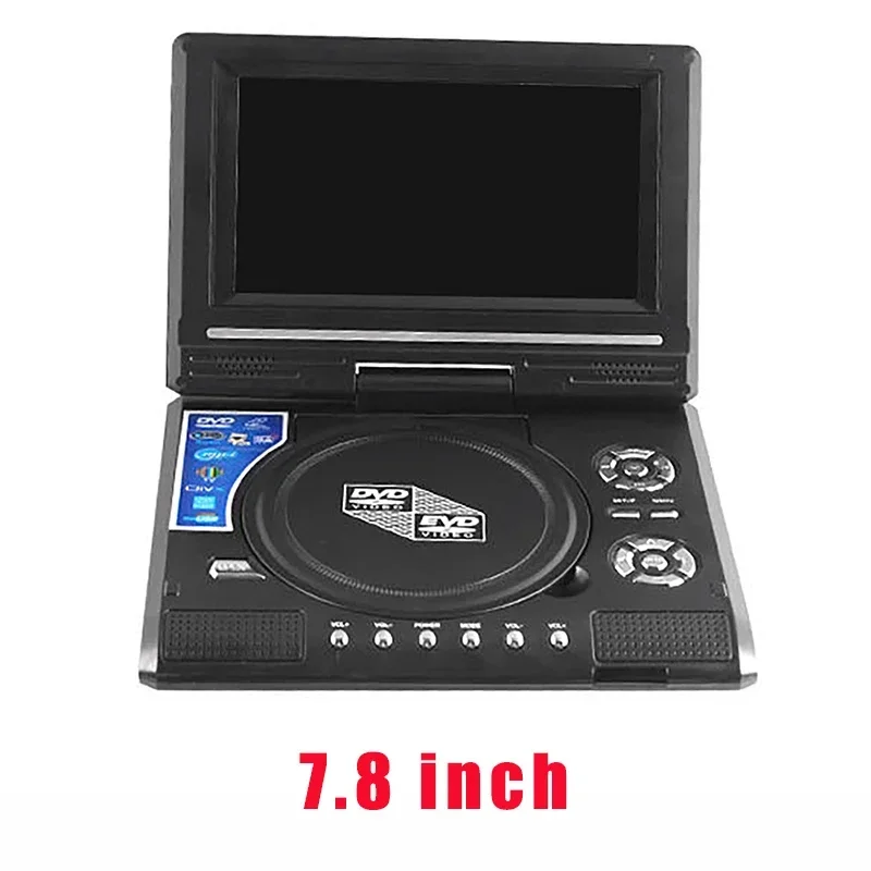 7,8 cala/9,8 cala 6:9 panoramiczny 270 °   Obrotowy ekran LCD Domowy telewizor samochodowy Odtwarzacz DVD Przenośny odtwarzacz VCD MP3 z funkcją gry — zdjęcie produktu 3