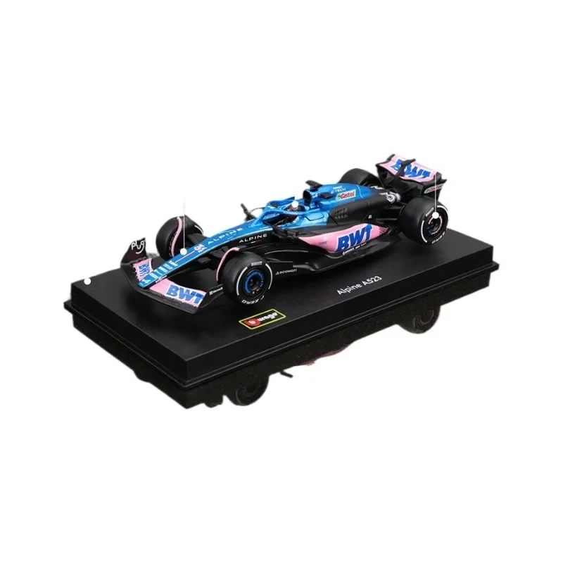 ブラーゴ-ミニチュア合金カーモデル,ミニチュア合金カーモデル,フォーミュラ1レーシング,F1フォーミュラ,A523,オリジナルのアルパインチーム,A523,子供向けギフト,1:43