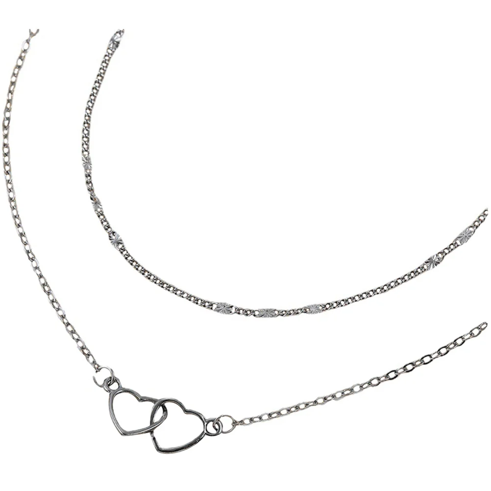 قطعتان من سوار القلب بتصميم بسيط وأساور متطابقة للأزواج، إكسسوار أنيق لحفلات العشاء، مريح للارتداء #2