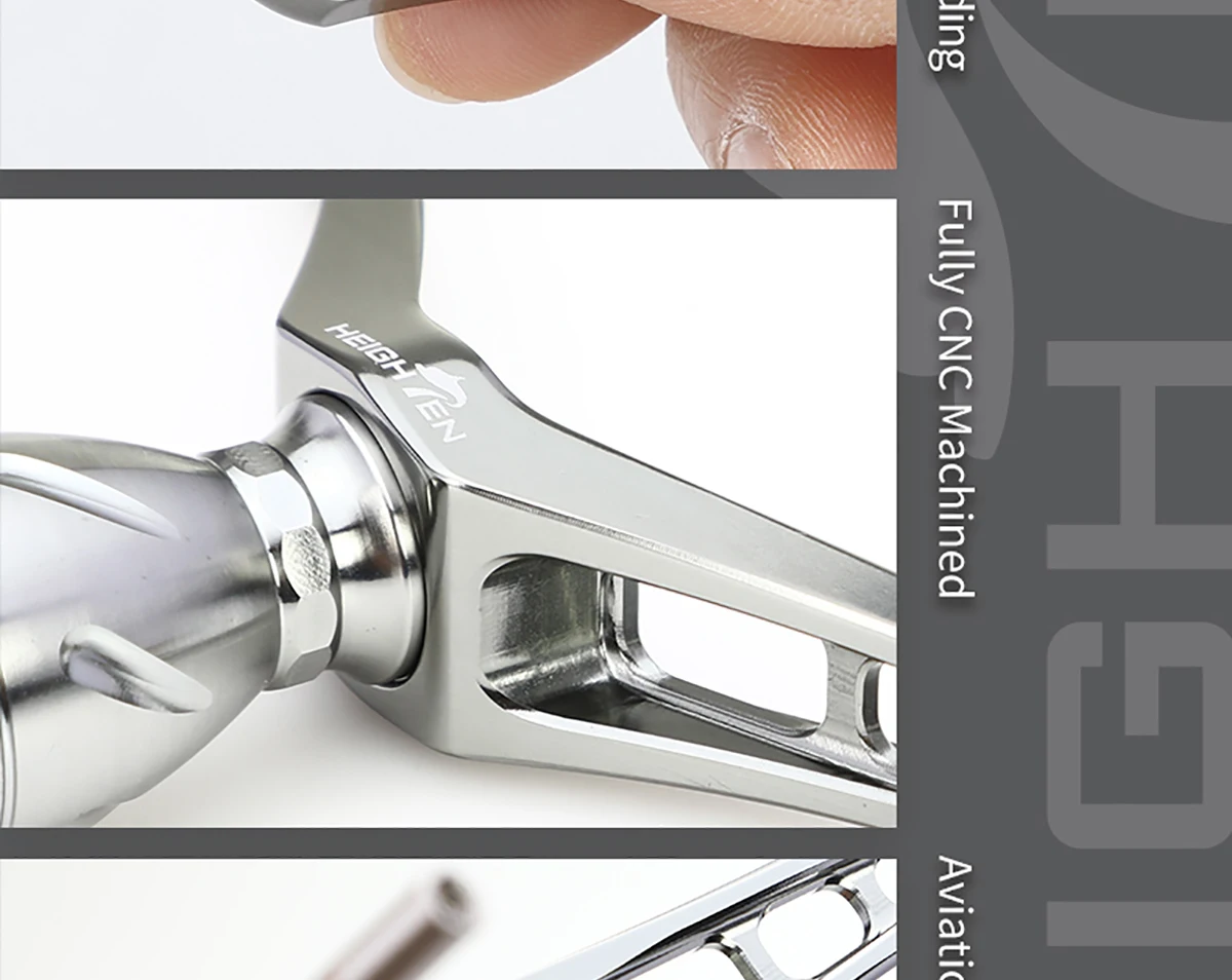 Erhöhte Spinnrolle mit Doppelgriff, 92 mm Achsabstand und 21 mm Knopf, passend für Daiwa- und Shimano-Rollen-Modifikationsteile – Detail 6