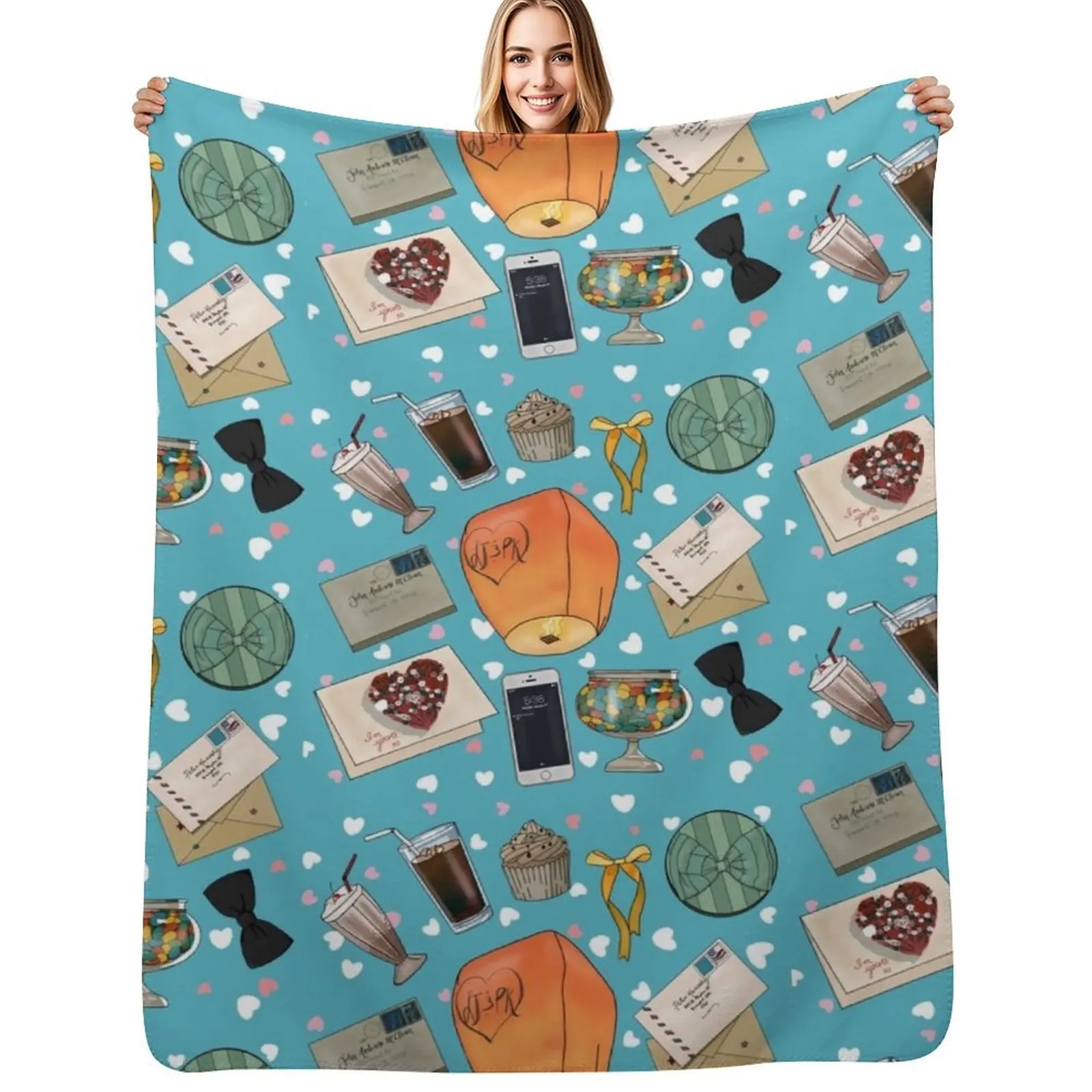 

To All the Boys 1&2 items Throw Blanket Soft Bedroom Blanket for Night Sleeping