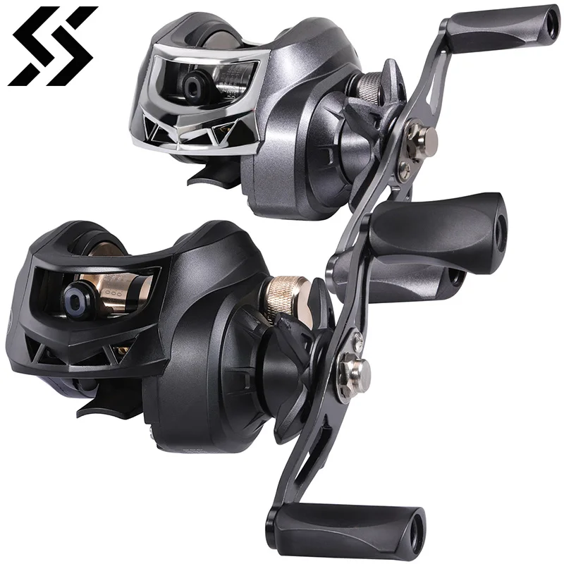 Sougayilang Baitcasting Angelrolle 8,1:1 Übersetzungsverhältnis Magnetisches Bremssystem Angelrad Max Drag 17,6LB Angelrolle