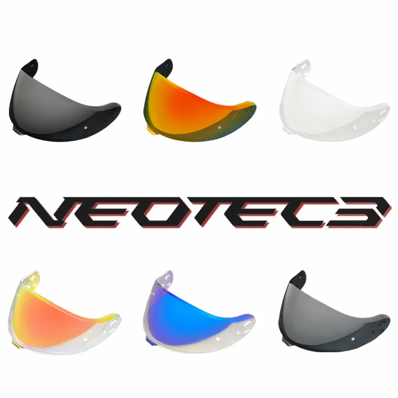 Neotec 3 Face Shield Visor Dustproof Sunscreen Helmet Lens for SHOEI Viseiras Capacete Moto High Strength Iridium Accessories