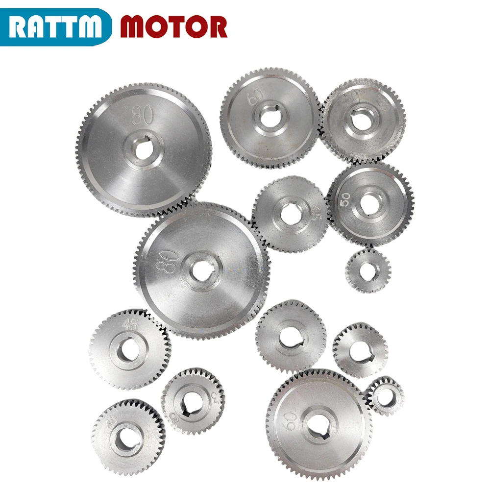 Lathe Metal Steel gears For CJ 0618 Lathe Tool Accessories Part 80 60 45 60 40 35 30 25 20