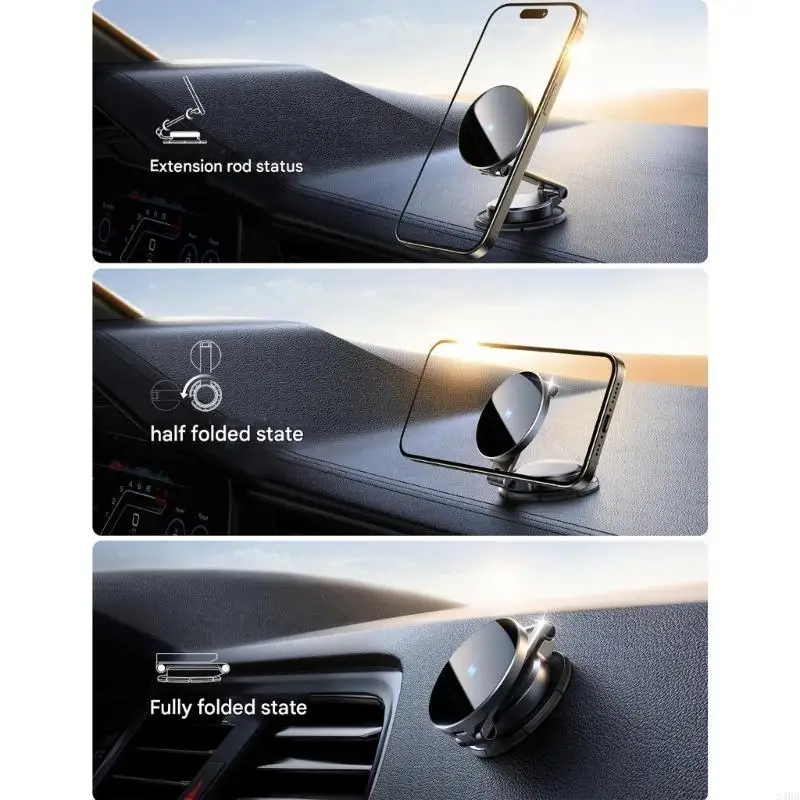 

Универсальное магнитное складное крепление для телефона для автомобиля, 15 Вт, подставка для беспроводной зарядки, регулируемый
