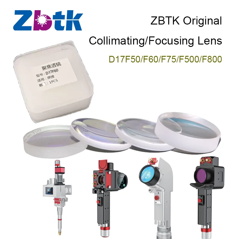 

ZBTK ZBINNO Original Focusing Lens D17/D25.4/D30/D35/D50 Welding/Cleaning Head Focus Lens For WD2000 SW3000 DHCP SHCC Clean Gun