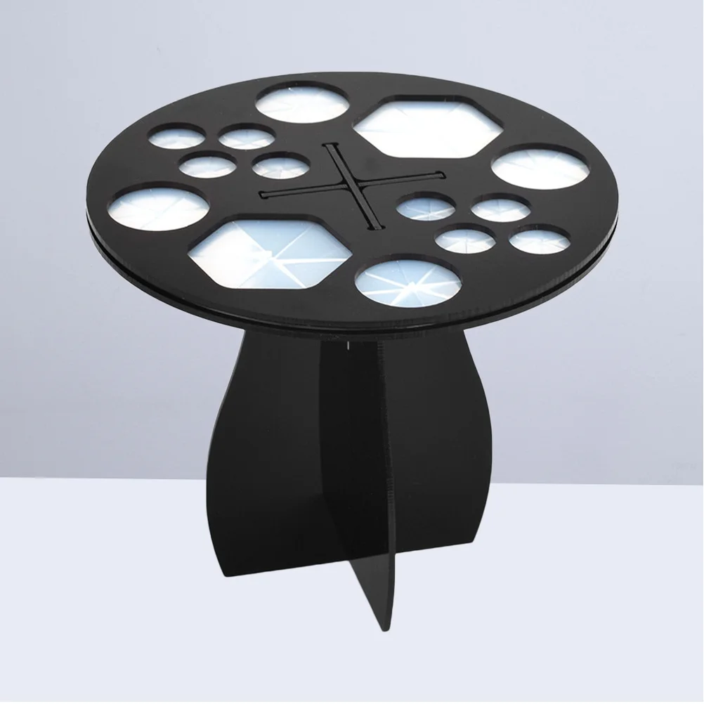 1 قطعة 14 حفرة فرشاة للمكياج تجفيف الرف الأسود الحديث المنظم حامل يحمي شعيرات مثالية لفناني ماكياج المهنية