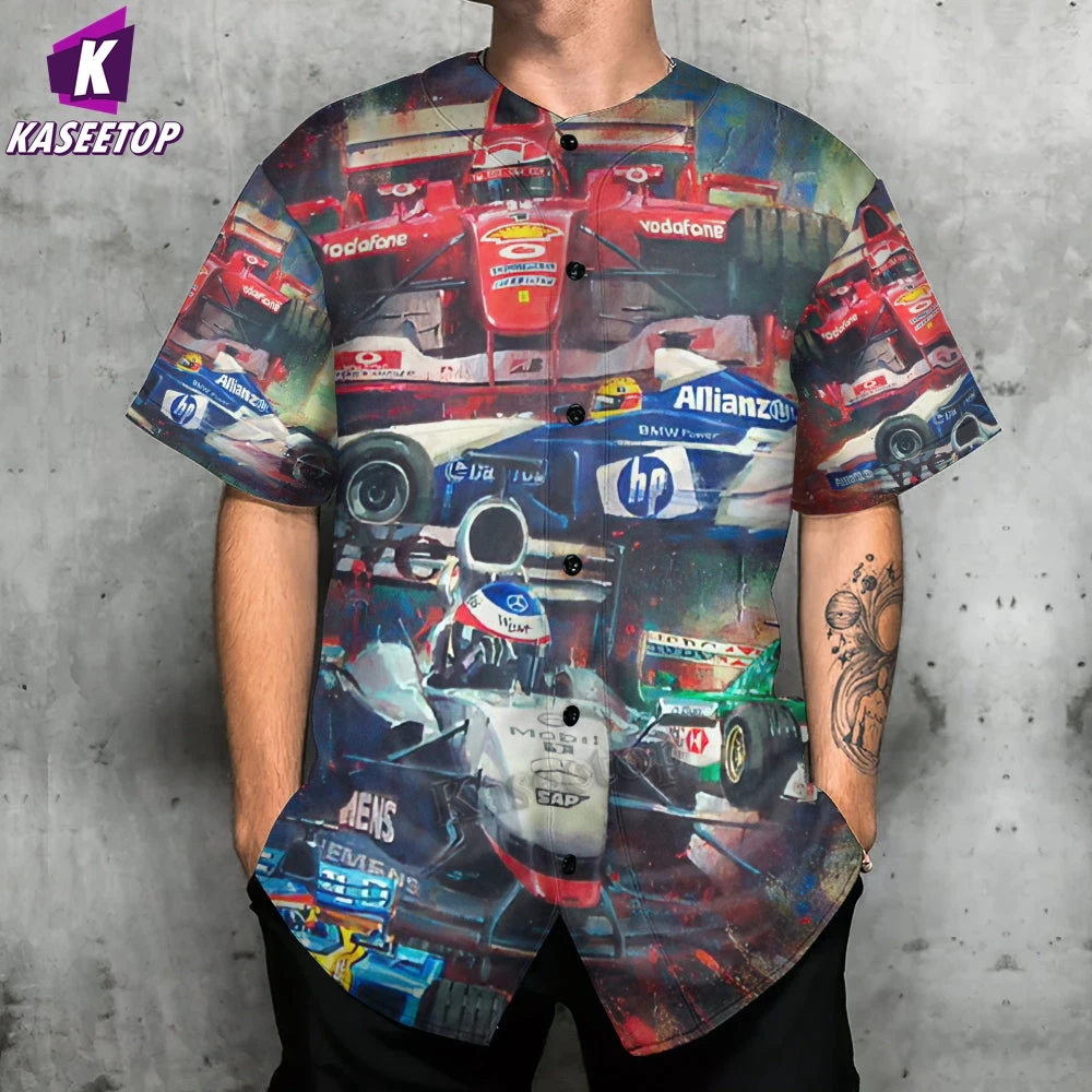 Car Racing Amazing Unstoppable 3D Print T-shirt Boy Tracksuit Baseball Shirt Hip Hop Harajuku Streetwear Men Baseball Jersey