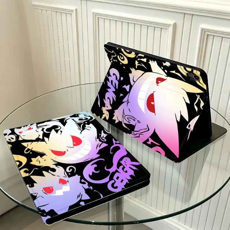 Animes Gengar Pokemon Case for Apple iPad Air 11 13 M4 M3 M2 A16 2026 10th 7/8/9th Pro11 13 With Pencil Holder Air 4/5/6th