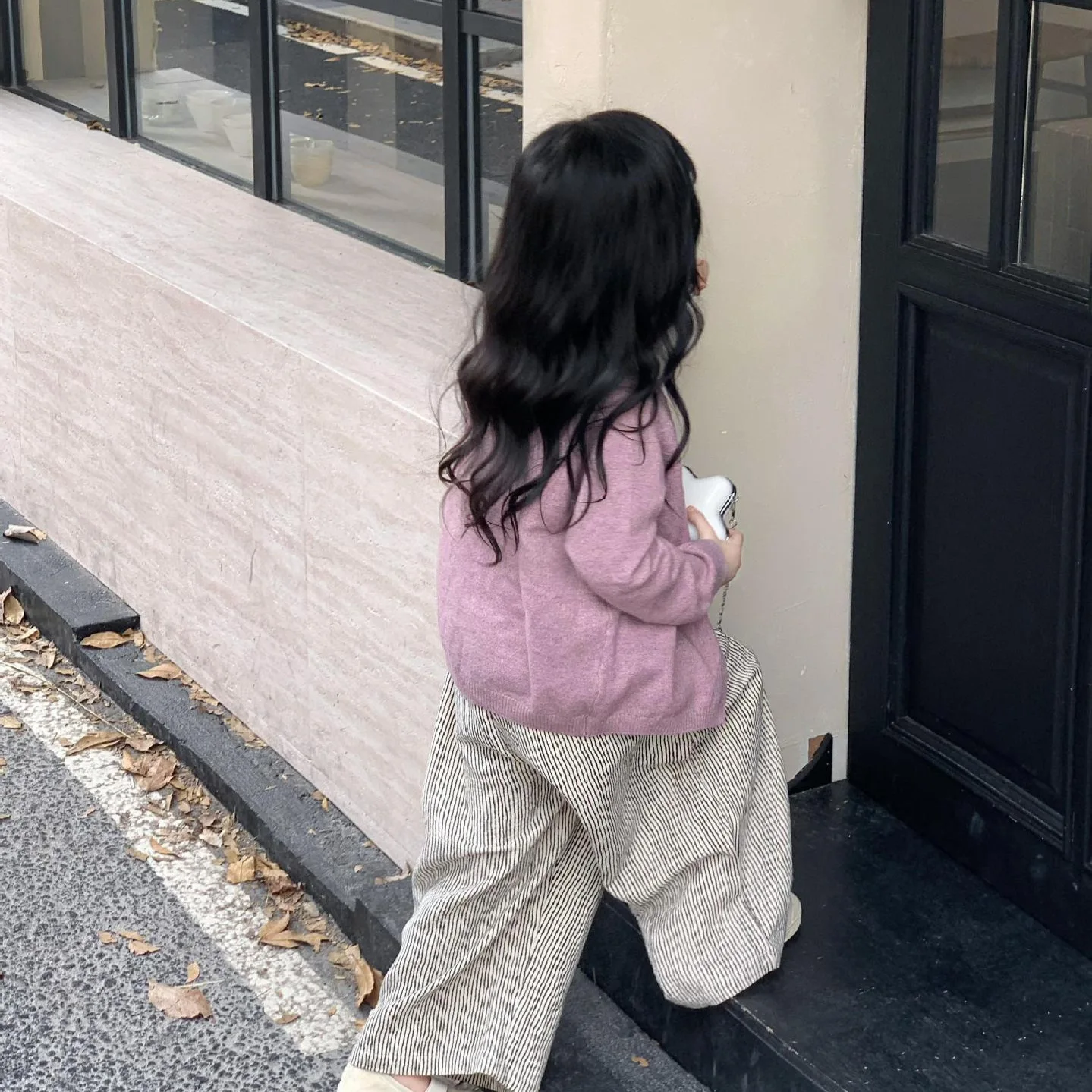 

Girls Sweater 2024 Autumn New Childrens Wear Korean Style Baby Girl Foreign Air Soft Waxy Loose Sweater Cardigan Casual Simple