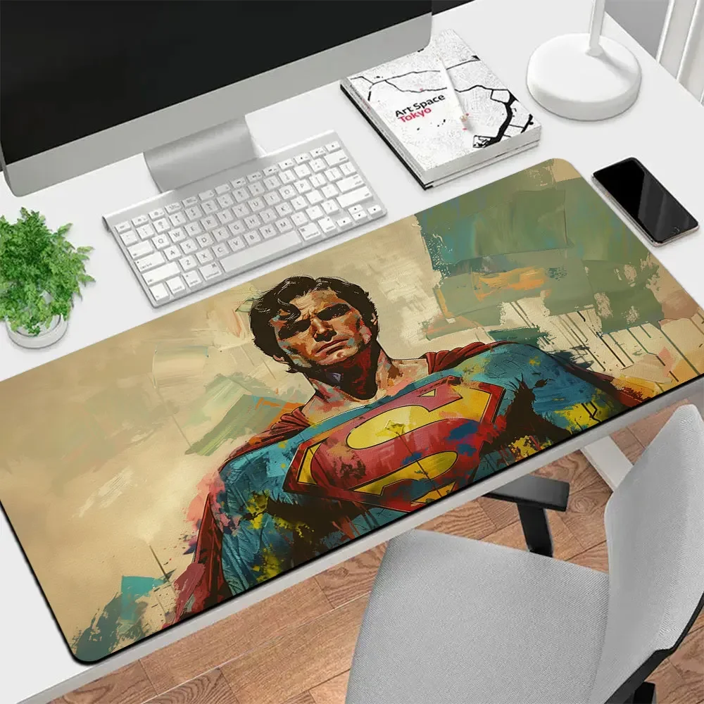 Alfombrilla grande para ratón de Superman, alfombrilla para ordenador, alfombrilla para escritorio, teclado, alfombrilla para mesa de juegos de oficina, 1 ud.