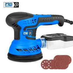 400W Random Orbital Electric Sander Machine 7-Speed Transmission With 21Pcs 125mm Sandpapers Dust by PROSTORMER