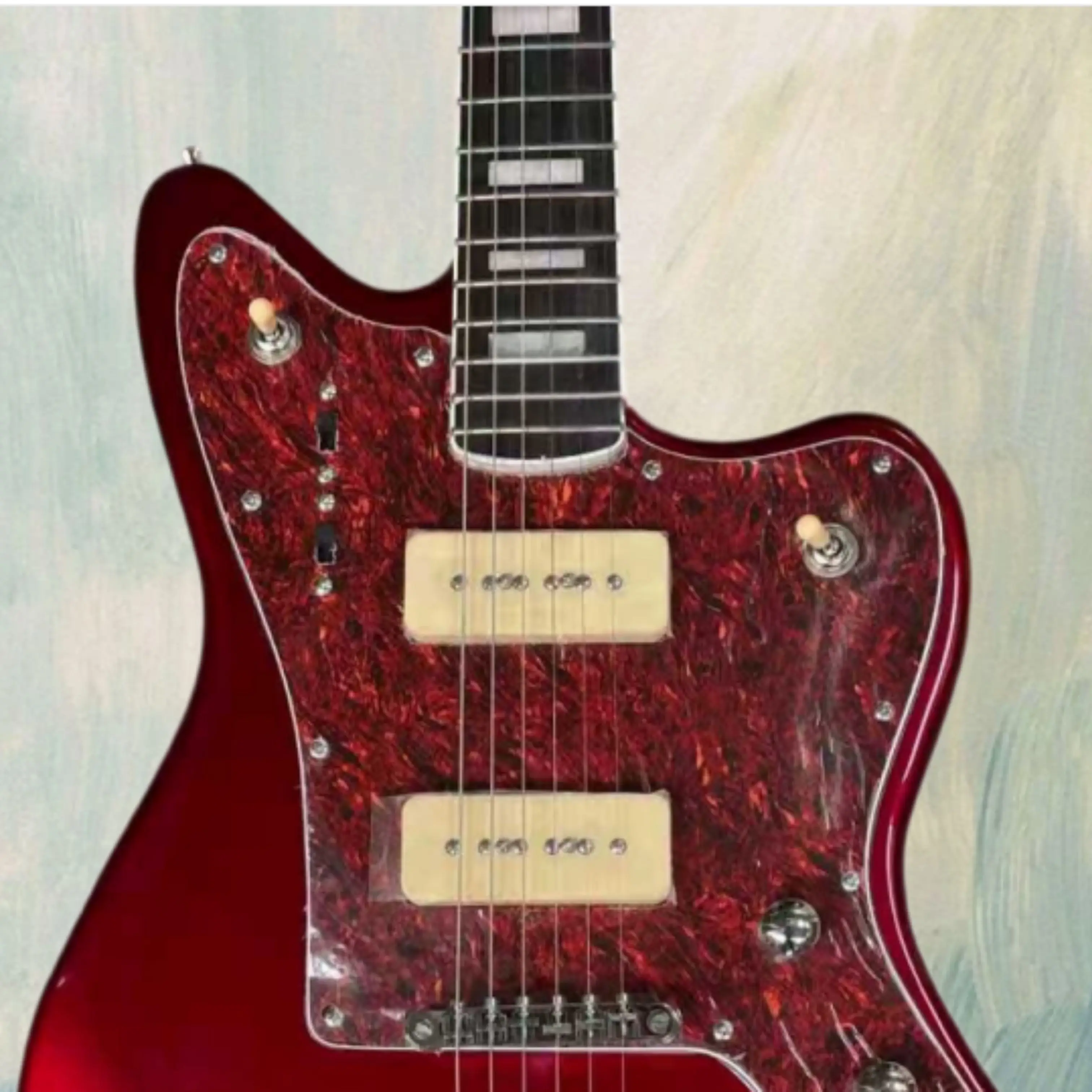 Металлическая красная ретро-эл – обзор и цена Electric Guitar Beginner