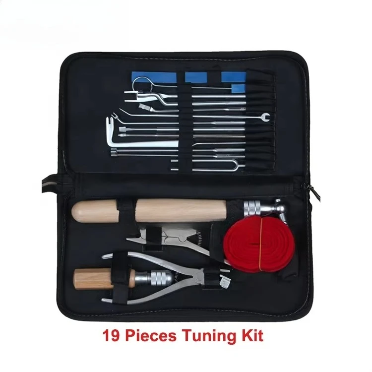 เครื่องดนตรี อุปกรณ์เสริมสำหรับเปียโน 19 ชิ้น ชุดเครื่องมือปรับจูนเปียโน