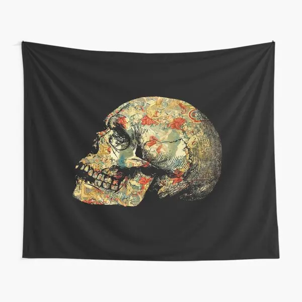 Skull With  Tapestry Hanging Decoration Beautiful Home Decor Art Room Blanket Mat Travel Towel Bedroom Living Wall Colored Yoga