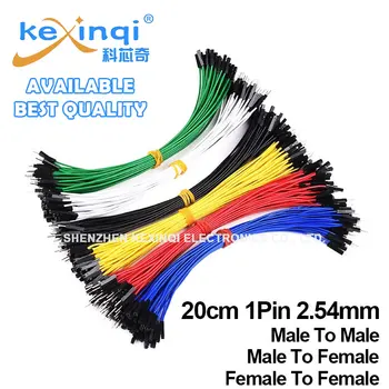 10 peças 1pin dupont jumper linha de fio 20cm 2.54mm macho fêmea cabo eletrônico para arduino diy vermelho amarelo verde amarelo azul preto