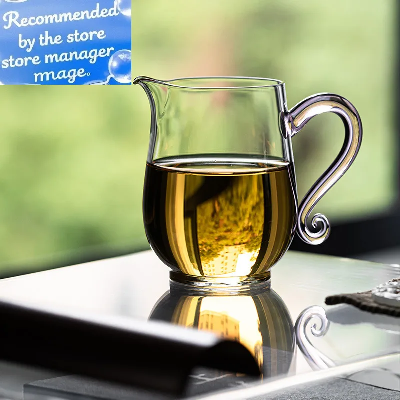 

Heat Resistant Glass Chhai Fair Cup Puer Tea Cup Divide Tea Aesthetic Cups for Tea Sea Set Ceremony Drinkware Maker Cup Services