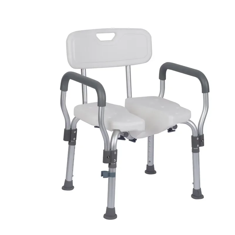 Adjustable Shower Chair with Backrest Non Slip Bath Seat for Elderly Disabled Home Care Bathroom Safety Aid Rehabilitation