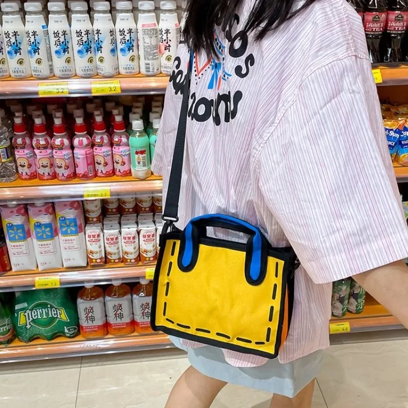 2026 موضة جديدة حقيبة نسائية شخصية الكرتون حقيبة كتف الفتيات تنوعا حقيبة ساعي حقيبة يد نسائية عادية #2