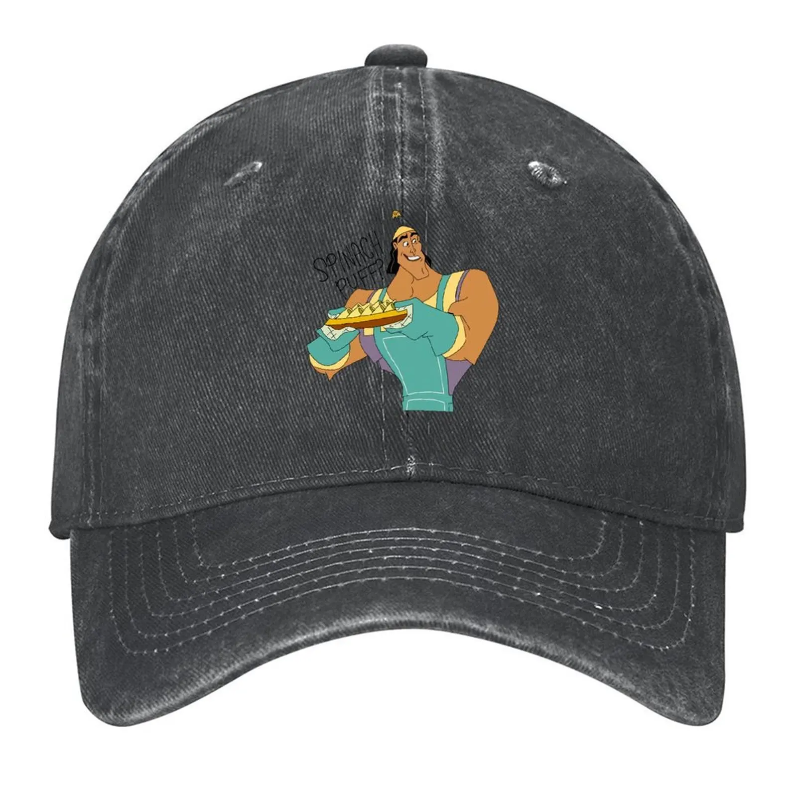 

Kronk Emperor’s New Groove Sticker Spinach Pufffs funny Baseball Cap Vintage sailor cap for men Trucker Hats For Men Women's