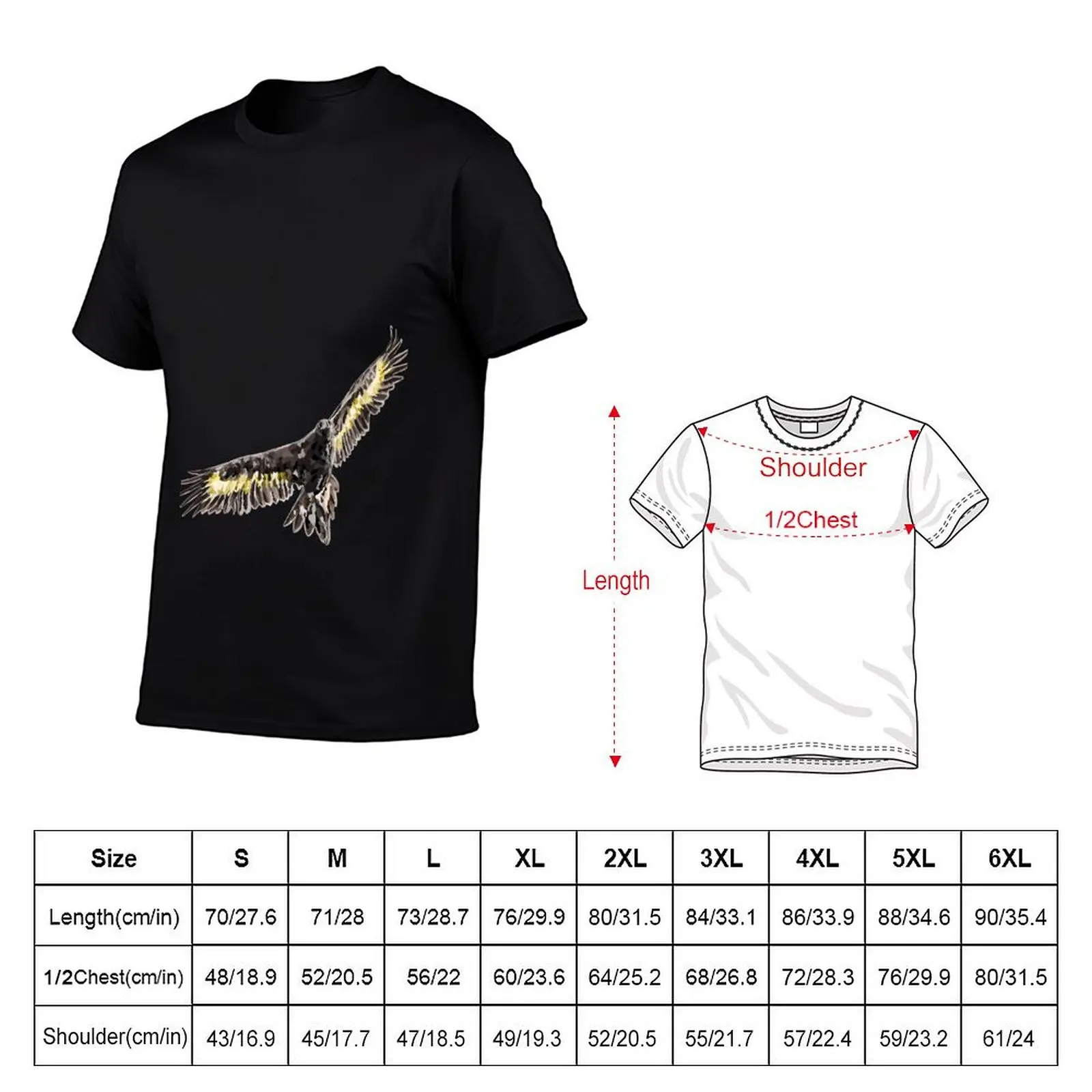 Flying Wedge Tailed Eagle Geometric Art Low Poly T-Shirt cotton t shirt man graphic t shirts for man T-shirt