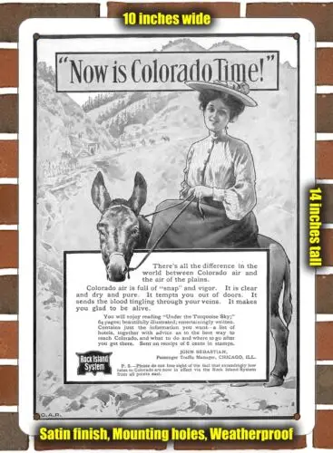 Metal Sign - 1903 Rock Island Railroad Colorado - 10x14 inches