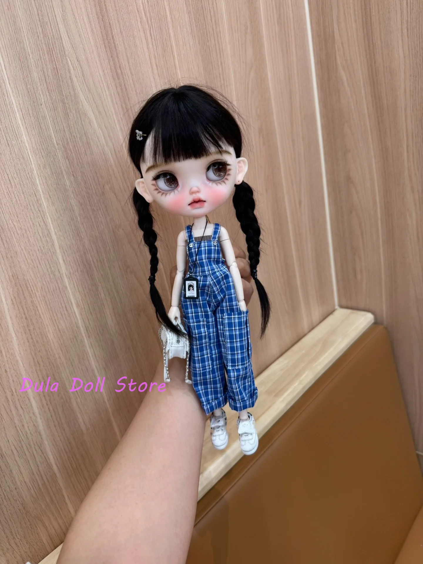 

Одежда для кукол Dula для Blythe, клетчатый нагрудник-бандо, нижнее белье ob24 ob22 Diandian Azone Licca ICY JerryB 1/6, кукла