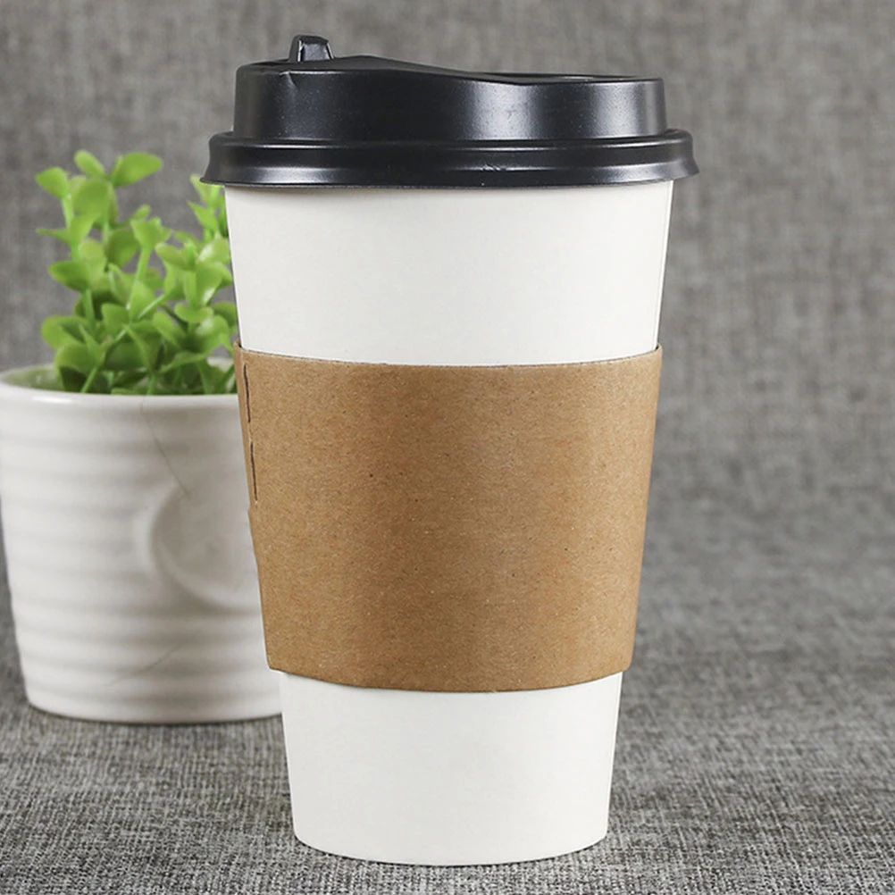 

25pcs Anti-Scald Cup Covers Insulated Reusable Paper Coffee Cup Sleeves Heat Cold Protective Drink Sleeve