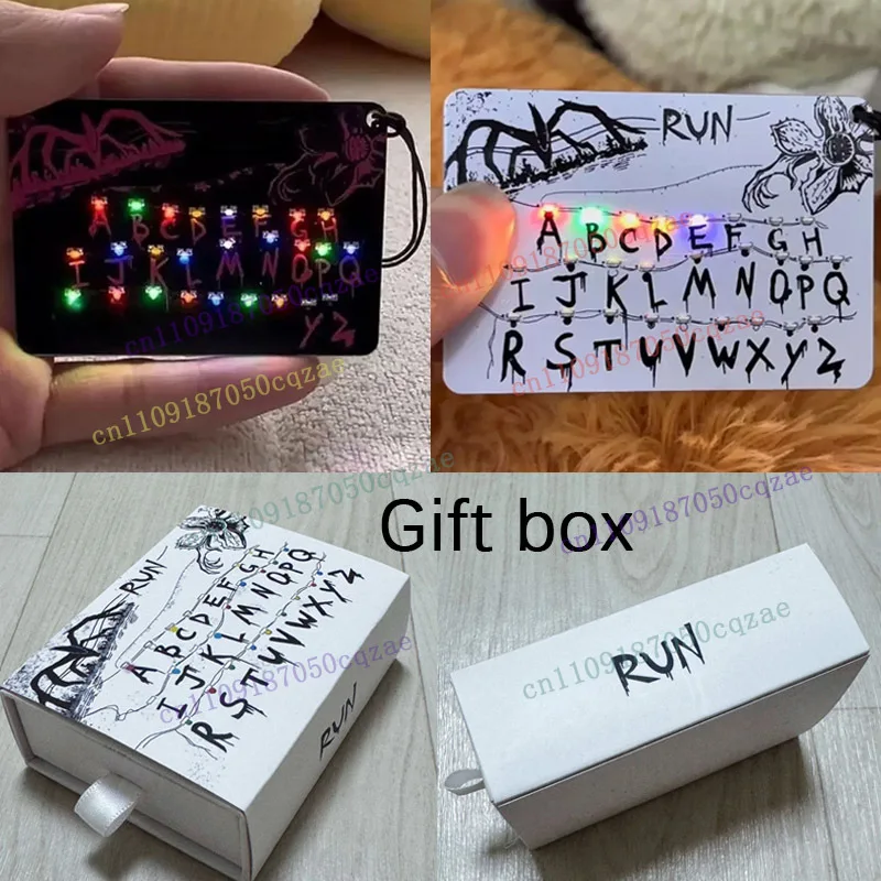 

Stranger Xmas Merchandise Card 26 Letter Light Figure In Stock Anime Peripherals Bag Ornament Light Toy Fans Gift For Couple