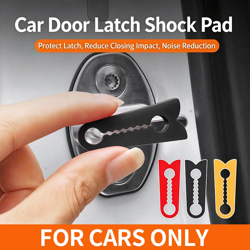 Auto Door Latch Protector Shock Absorber Cushion Reduce Closing Impact Anti‑Rattle Rubber Pad For Car Tail Gate Lock