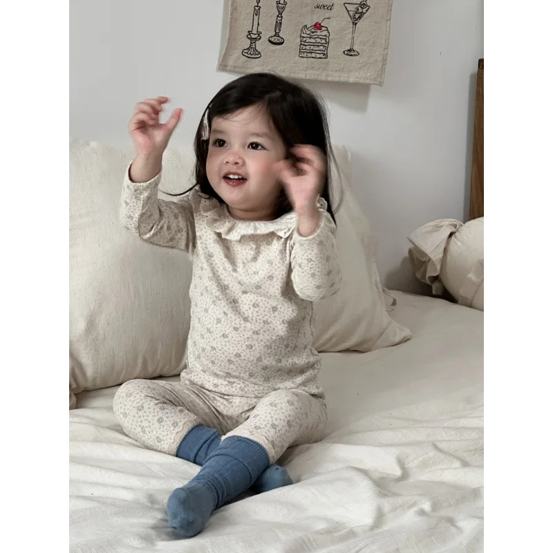 

9.29New Arrival Children Clothing2025Autumn Baby Pajamas Two-piece Set Girls Home Clothes Set