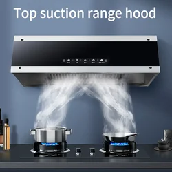 Simple Smoke Exhaust Fan Ceiling Mounted Powerful Exhaust Fan Suction Range Hood Household Large Suction Kitchen Exhaust Fan