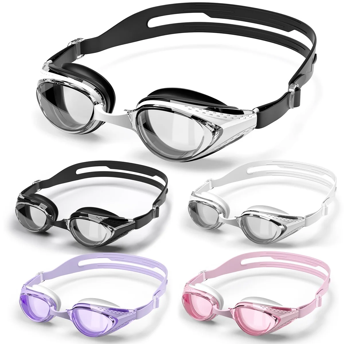 Schwimmbrille, beschlagfrei, wasserdicht, professionelle Schwimmbrille, 100 % UV-Schutz, kein Auslaufen, für Männer, Frauen, Jugendliche, Erwachsene