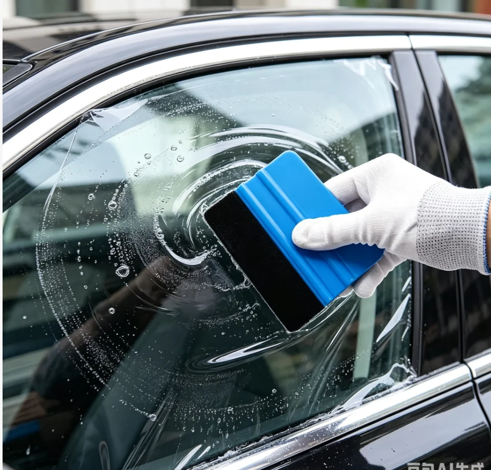 1-4 Pcs Car Film Scraper Vinyl Wrap Film Card Squeegee Auto Foil Wrapping Suede Felt Scraper Car Styling Sticker Accessories