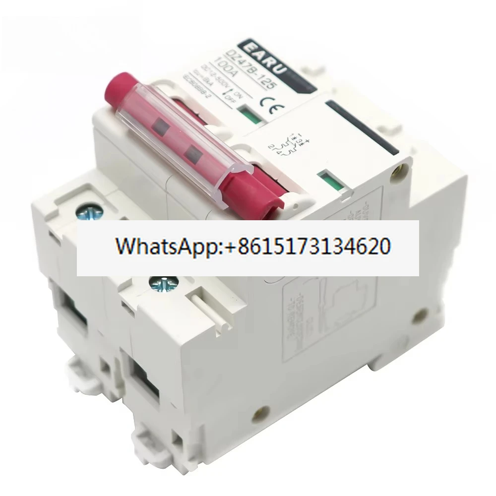 5pcs DC MCB 12V 24V 48v Circuit Breaker Battery Protector DZ47B DC Positive and Negative Protection Switch Isolator