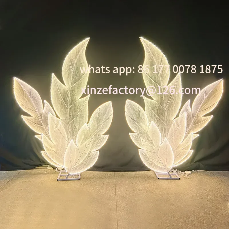 Customizable Wedding Props Arrangement Luminous Butterfly Wings Stage Decoration Ceiling Wedding Road Guide Scene Arrangement