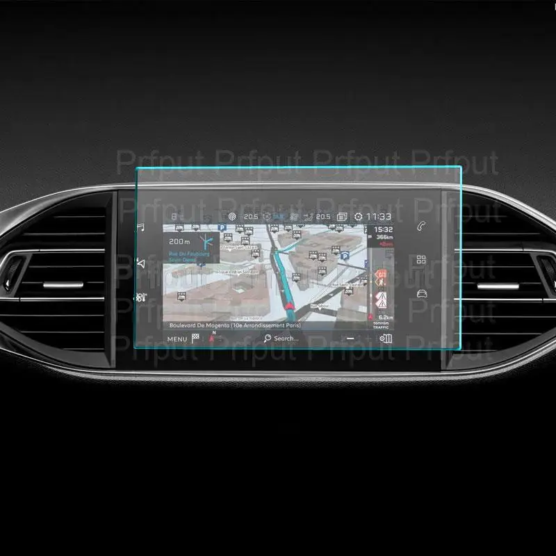 プジョー9.7,308, 408, 508-208用の車用2016インチスクリーンプロテクター