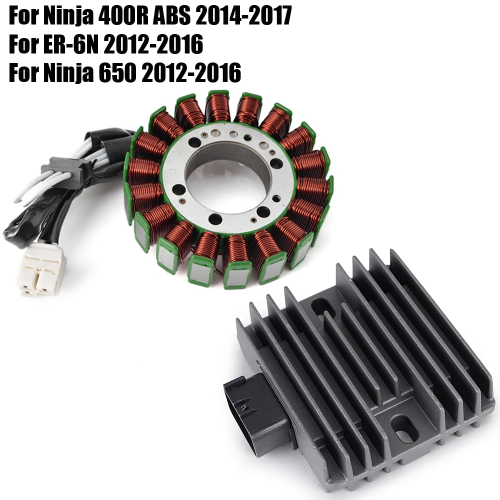 

Voltage Regulator Rectifier + Motorcycle Stator Coil For Kawasaki ER6N ER-6N Ninja 650 2012 - 2016 / Ninja 400R ABS 2014 - 2017