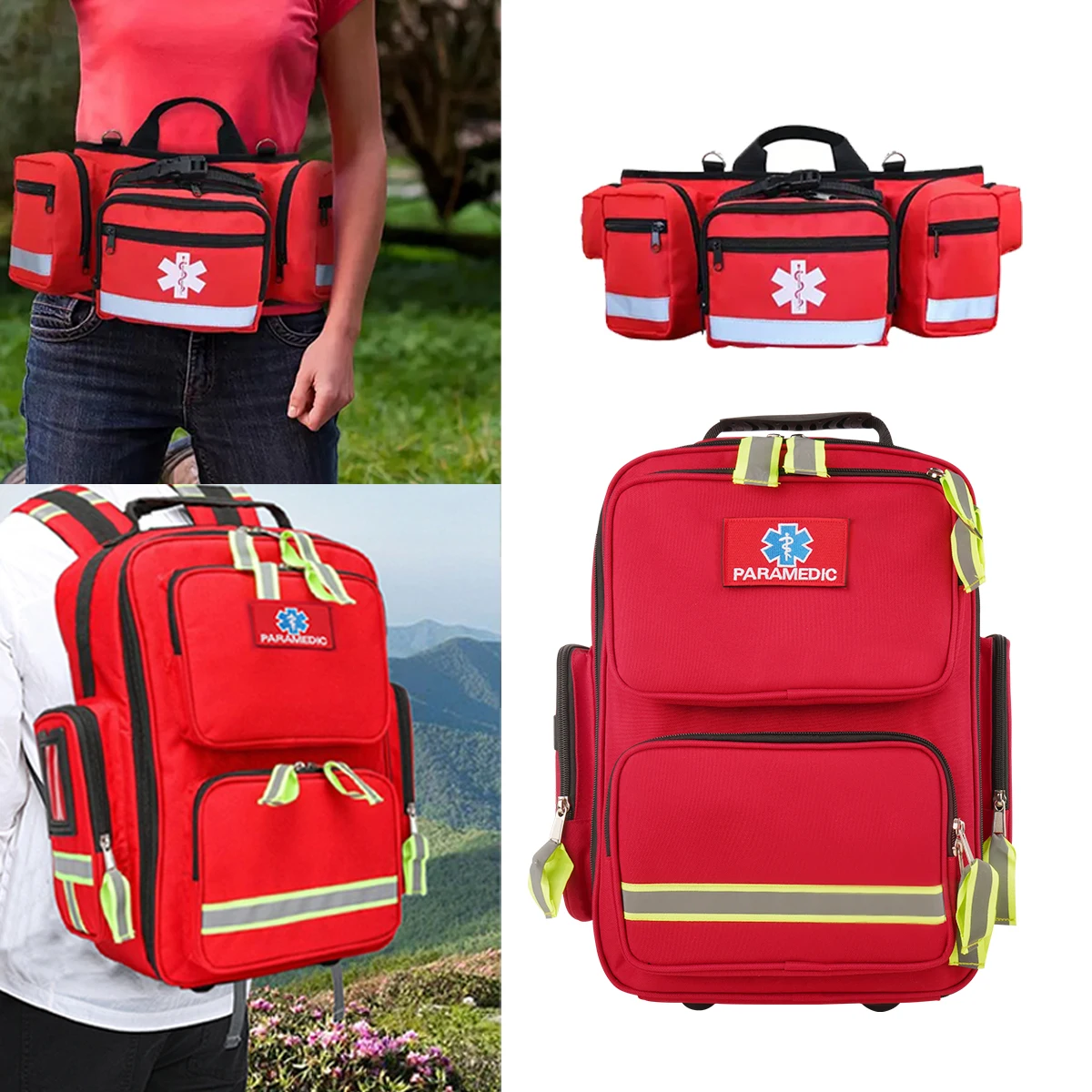 Disaster Relief Bag First Aid Kit Emergency Rescue Backpack/Waist Bag Large Capacity Classified Storage Survival Kits Bag