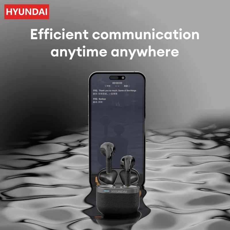 اختيار HYUNDAI HY-T02 Pro AI سماعة لاسلكية تعمل بالبلوتوث 5.4 100+ سماعات ترجمة اللغة ذكي صوت مساعد سماعات أذن جديدة #2