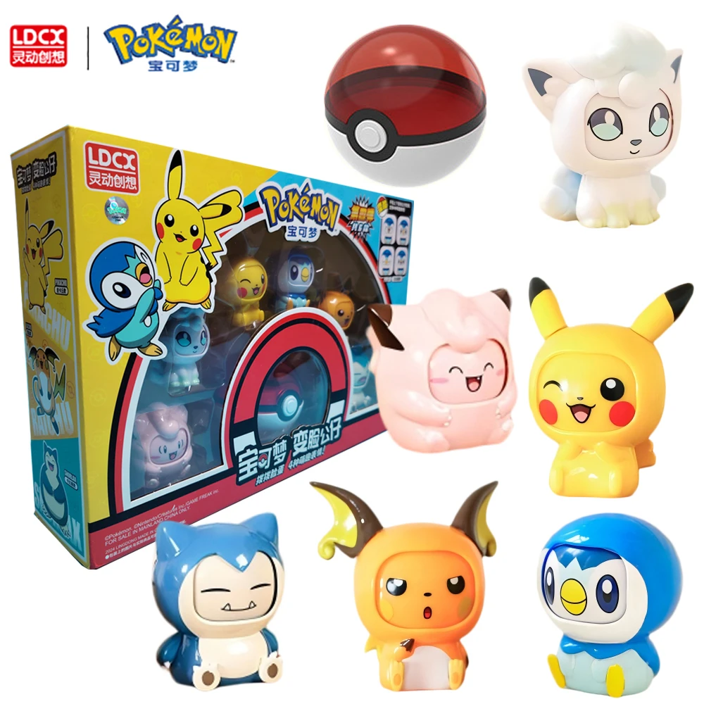genuine-ldcx-pokemon-face-changing-action-figures-vulpix-snorlax-raichu-cartoon-surprise-collectible-toys-birthday-gift-for-kids
