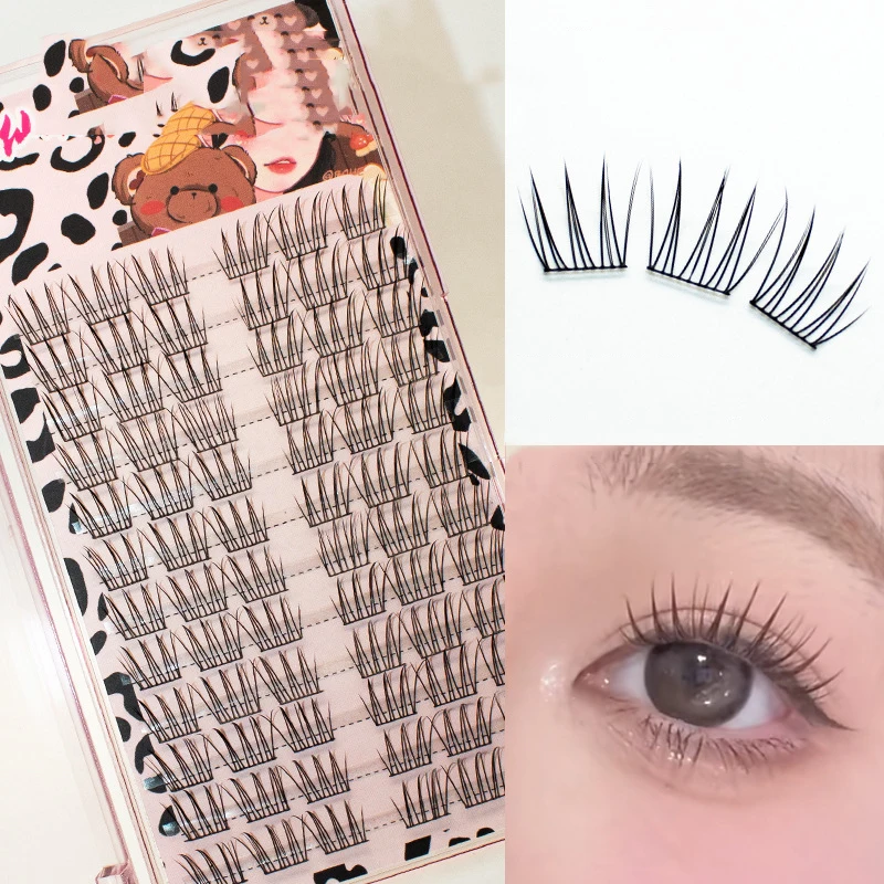 Faux-cils Non adhésifs, extension de cils segmentés, outil de grossissement des yeux anime, DIY bricolage