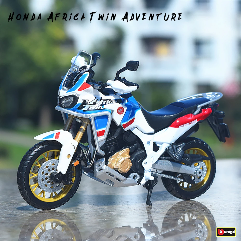 

Bburago 1:18 New Honda Africa Twin Advent Original Authorized Simulation Alloy Motorcycle Model Toy Car collection toys Boy