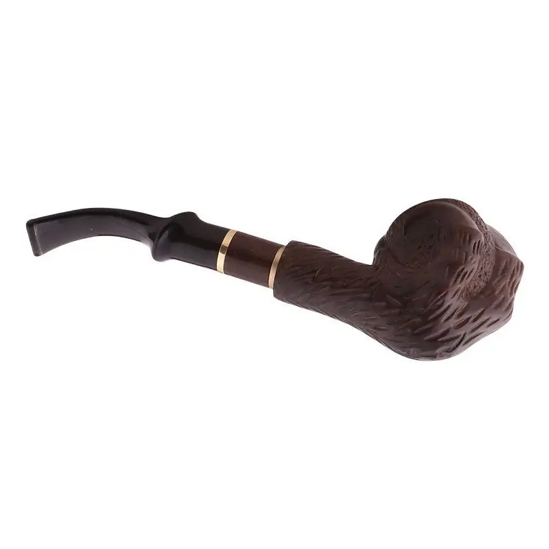 Ebony wood 9MM Filter Tobacco pipe Bent Type smoking pipe Handmade Solid wood cigarette holder Tobacco pipe Gift pipe accessory