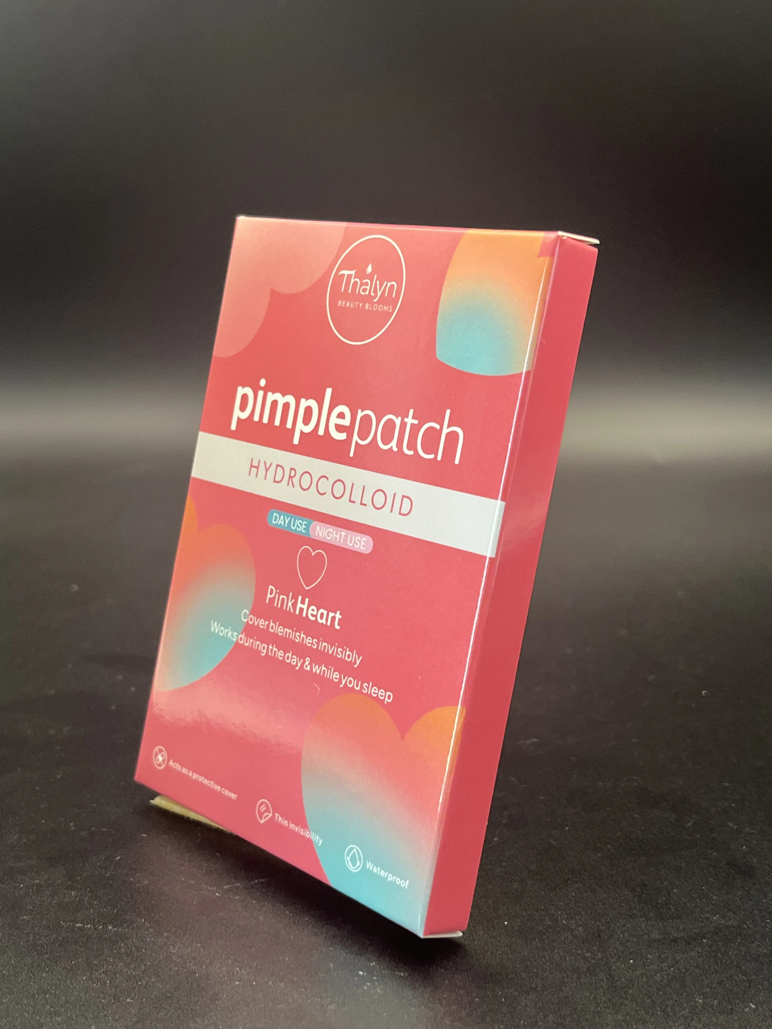 Plaster na trądzik w kształcie różowego serca - Zestaw sercowy z serii Pink: Delikatny i niepodrażniający, ukrywa wypryski, niedoskonałości i blizny po trądziku