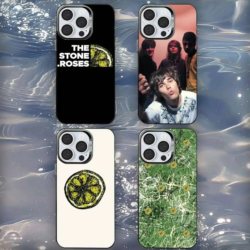 

Band The Stones R-Roses Phone Case For iPhone 16,15,14,13,12,11,Mini,Pro,SE,XS,MAX Black Matte Shockproof Cover