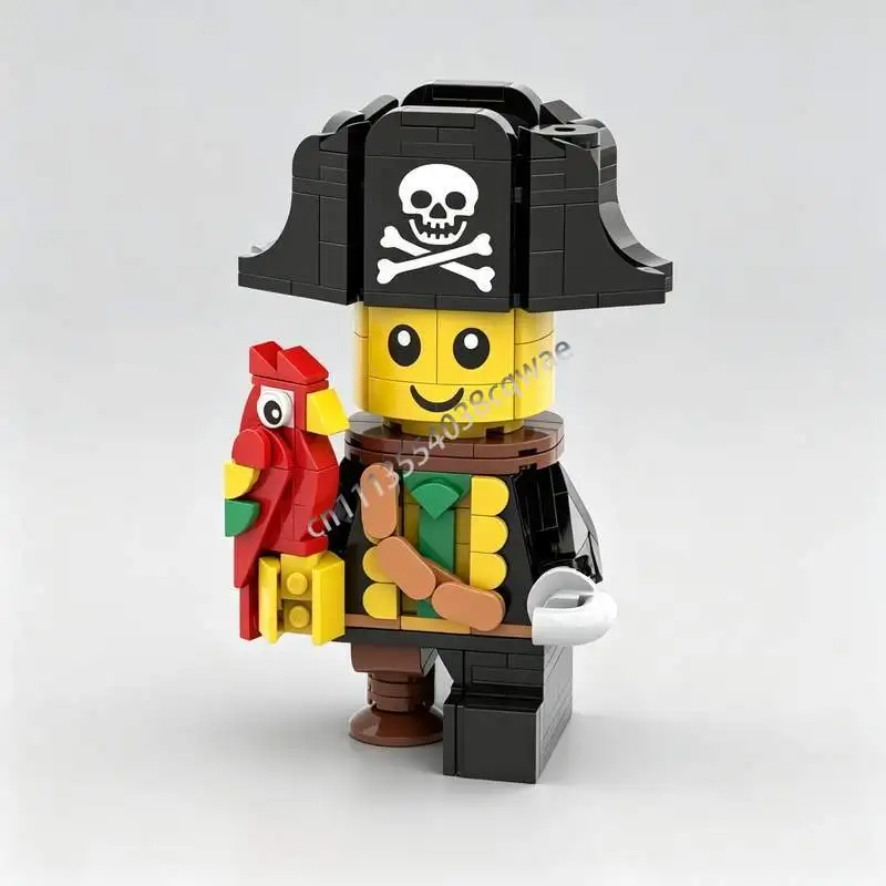 Hot Pirate Baby Tribute MOC Creative Character Figure Model Custom Puzzle DIY Assembly Educational Blocks Toy Collection Gift - view 2