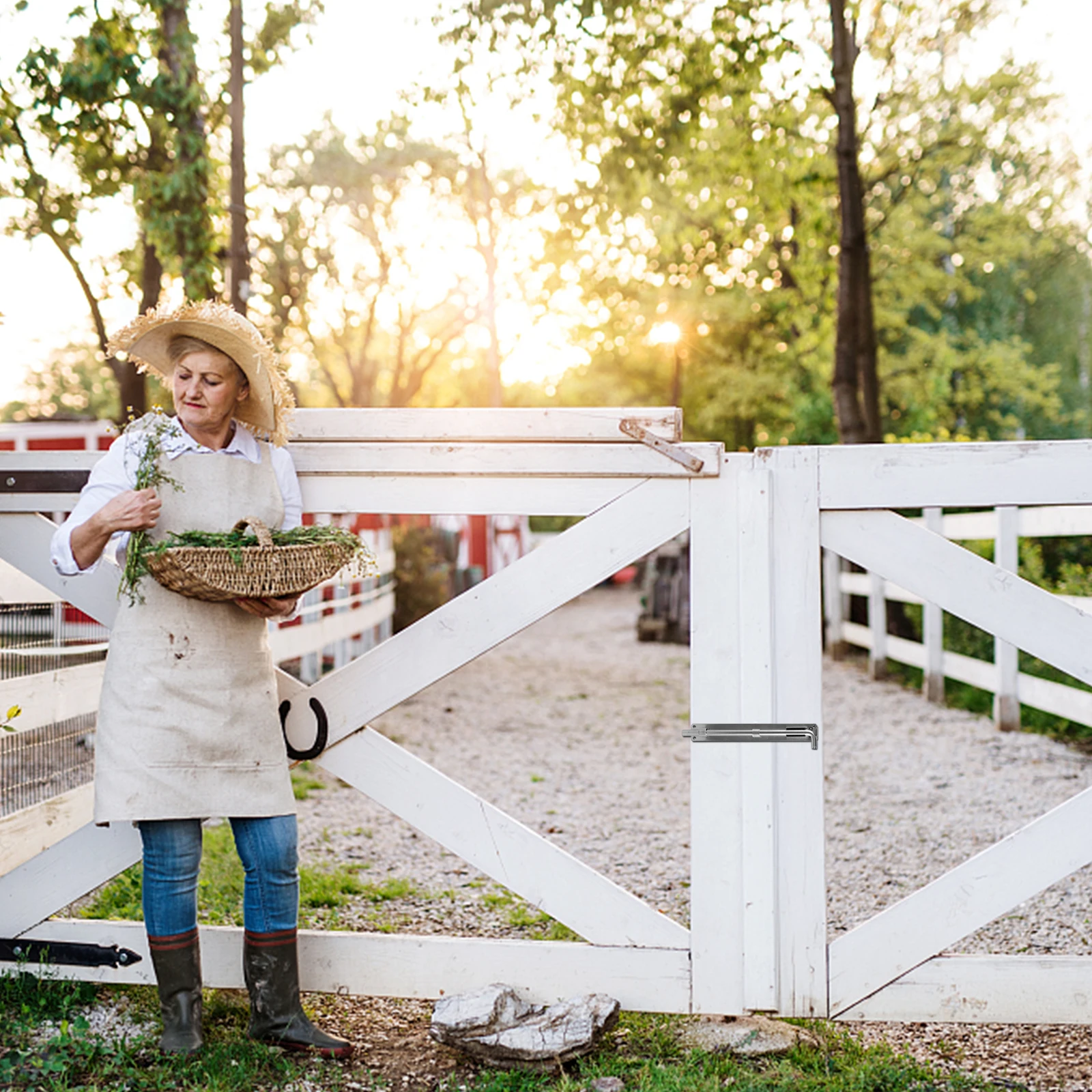 

1 Set Slide Bolt Latch Heavy Duty Stainless Steel Lock For Bedroom Barn Fence Gate Shed Door Security Bar Bolt Latch Lock Indoor